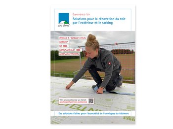 Solutions pour la rénovation du toit par l’extérieur et le sarking (dépliant)