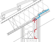 10. Raccord au pied de versant en cas de chevrons apparents continus