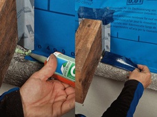 6. Collez la membrane sous le chevron