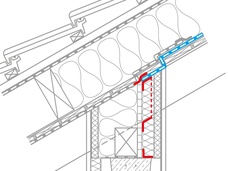 10. Raccord au pied de versant en cas de chevrons apparents continus